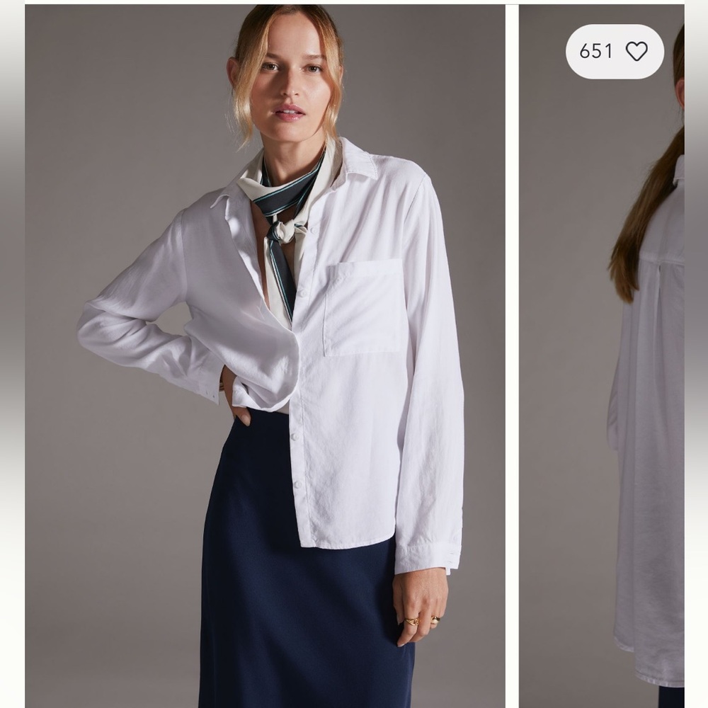 Anthropologie Cloth + Stone white button down